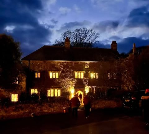 Pengenna Manor at night for Haunting History Medium Investigation Night
